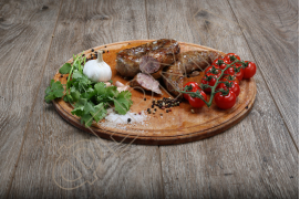 Ковбаса домашня зі свинини та яловичини смажена