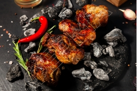 Шашлик зі свинини смажений